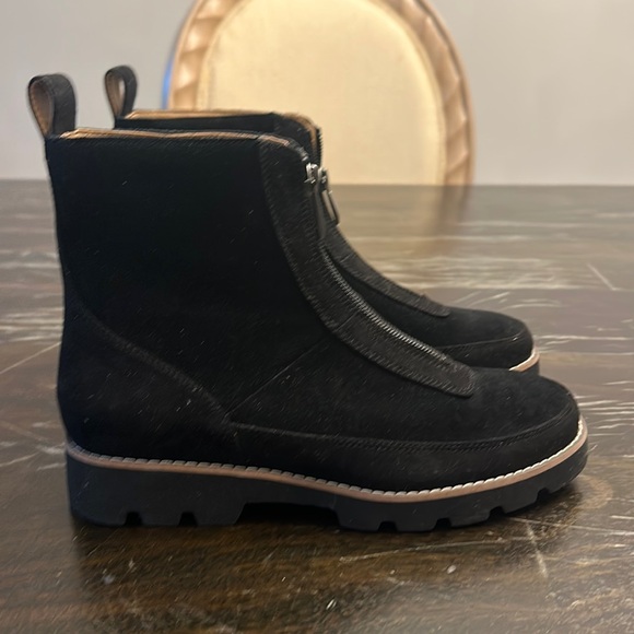 NEW $170 VIONIC Estilo Black Suede Zip waterproof fall ankle boots women size 6 - Picture 4 of 7